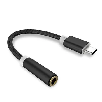 USB Tipo C 3.5 mm Ausinių Ausinių Laido Adapteris USB-C-3.5 mm Lizdas Aux Kabelis Letv 2 2pro Max2 Pro 3 Xiaomi 6