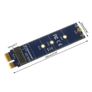 PCIE į M2 Adapteris NVMe SSD M2 PCIE X1 Pjesė Palaiko 2230 2242 2260 2280 M. 2