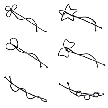 Pinksee 3pcs/set Kūrybinių Mados Geometrinis Star Bowknot Formos Twist Barrettes Moterų, Mergaičių Paprasta Gražių Plaukų Clips plaukų segtukai