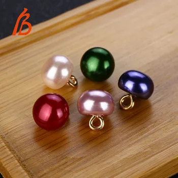6PCS/Daug Pearl Karka mygtukai Drabužių apdailai Įvairių spalvų mygtukus megztinis kailis Rankinės Siuvimo reikmenys 