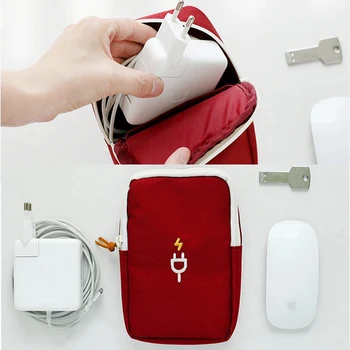 Nešiojamų Kelionių Kabelis, Krepšys Galia Banko Dėklas Skaitmeninis USB Laidas, Mini Organizatorius Įkroviklio Laidai Saugojimo Krepšys