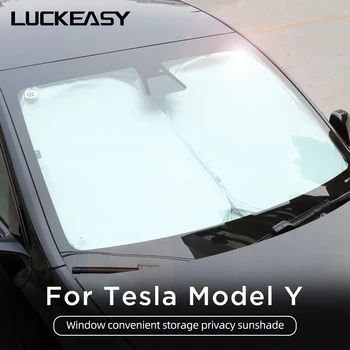LUCKEASY skėtį nuo saulės pagal Užsakymą, Tinka Tesla Model Y Automobilių langų privatumo atspalvį Liukas Aklas Spalvinimas Net Priekinis stiklas