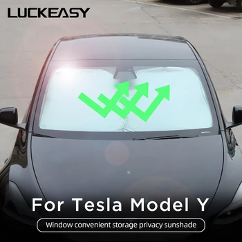 LUCKEASY skėtį nuo saulės pagal Užsakymą, Tinka Tesla Model Y Automobilių langų privatumo atspalvį Liukas Aklas Spalvinimas Net Priekinis stiklas