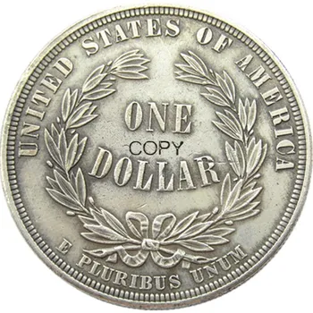 JAV 1876 $1 Sailor Galvos Doleris Sidabro Padengtą Kopijuoti Monetos