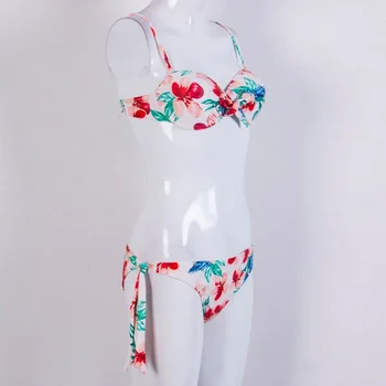 Naujų Gėlių Bikini Nustatyti Moterų Tvarstis Seksualus Maudymosi Kostiumėliai Vidurio Wasit Stebėjimo Maudymosi Paplūdimio Maudymosi Kostiumai