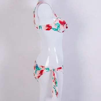 Naujų Gėlių Bikini Nustatyti Moterų Tvarstis Seksualus Maudymosi Kostiumėliai Vidurio Wasit Stebėjimo Maudymosi Paplūdimio Maudymosi Kostiumai