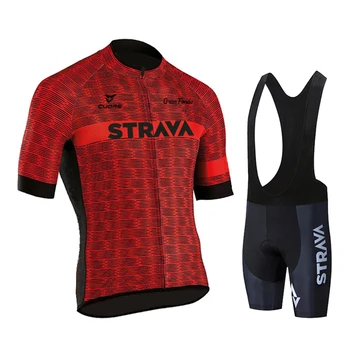 STRAVA-traje de Ciclismo fesional para hombre, de Maillot manga corta, transpirable, para verano, novedad de 2021