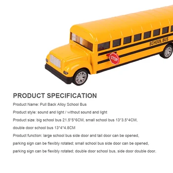 Vaikai Mokyklos Autobusas Žaislas Lydinio Traukti Atgal Diecast SUSTABDYTI Automobilio Modelį Su Garsais Ir Šviesų Aukštos Kokybės Modeliavimas Žaislas Automobilis Gimtadienis