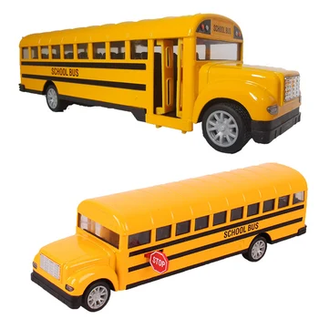 Vaikai Mokyklos Autobusas Žaislas Lydinio Traukti Atgal Diecast SUSTABDYTI Automobilio Modelį Su Garsais Ir Šviesų Aukštos Kokybės Modeliavimas Žaislas Automobilis Gimtadienis