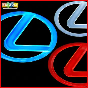 4D Le + xus Priekiniai Galiniai Automobilių LED Emblema Šviesos GS300 ES300 ES240 DS350 Automobilio Logotipas Ženklelis Žibintas Gabaritinis Apšvietimas