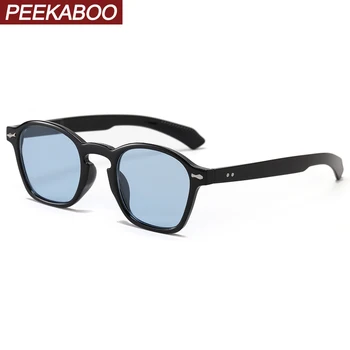 Peekaboo aikštėje apvalus rėmo akiniai moterų retro stiliaus viso kadro kniedės saulės akiniai vyrams uv400 geltona mėlyna 2022 spalvų