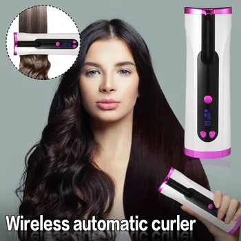 Hair Curler Belaidžius Hair Curler Nešiojamų Keramikos Barelį Automatinė Plaukų Curle Įkrovimo Garbanoti Geležies плойка для волос
