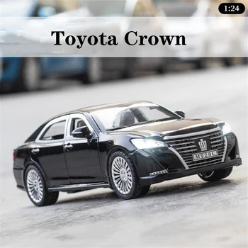 1/24 Lydinio DieCast XLG Toyota Crown Modelis Žaislas Automobilis Modeliavimas Garso, Šviesos, Traukti Atgal, Surinkimo Žaislai, Transporto priemonės Vaikams Dovanos