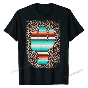 Juokinga, Leopardas ir Serape Kaktusas spausdinti Turquiose Marškinėliai Atsitiktinis Atsitiktinis Marškinėliai Naujo Dizaino Medvilnės Vyrų Tshirts