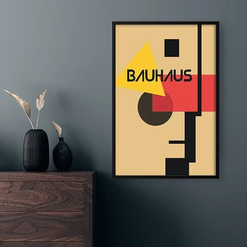 Bauhaus Retro Abstrakčiai Plakatus Spausdina Orange Geometrinis Rektangel Kunst Drobės Tapybos Sienos Menas Nuotraukas Kambarį Dekoro