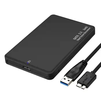 HDD Case 2.5 colių SATA su USB3.1 Gen2 Tipas-C/ USB3.0 SSD Adapteris iš 7mm USB C Standžiojo Disko Dėžutė Išorinis HDD Talpyklos
