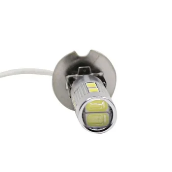 2VNT H3 LED Geltona 5630 10SMD H3 12V LED Lemputė, Rūko Žibintas Auto Lempos Dienos Važiavimo Šviesos