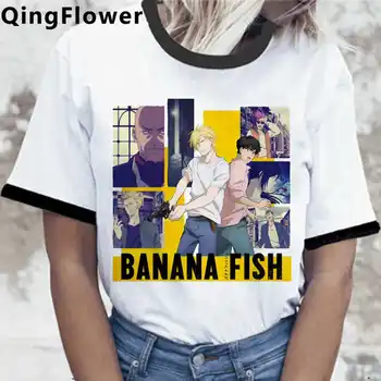 Bananų Žuvų drabužiai moterims derliaus harajuku kawaii spausdinti 2021 t-shirt marškinėlius plius dydis