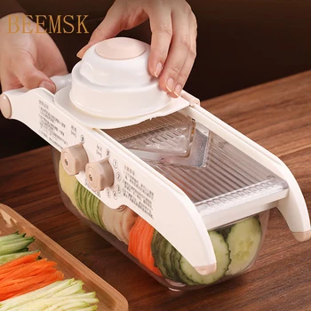 BEEMSK Multi-funkcija daržovių cutter reguliuoti tarka reguliuojamas virtuvės įrankiai daržovių pjaustymo tarka daržovių vaisiai slicer