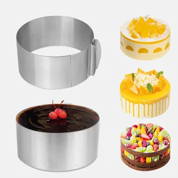 1PC Aukščio Bagažo Desertas Pyragas 3D Formos Kepimo Įrankių Rinkinys Dydis Reguliuojamas Ratas Putėsiai Žiedas Bakeware Virtuvės Įrankiai