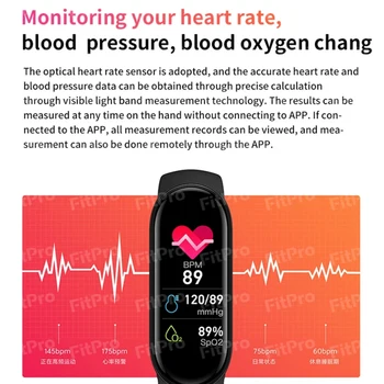2021 M6 Smart Watch Širdies ritmo Monitorius Kraujo Spaudimas Fitness Tracker Sporto Apyrankė Vyrams, Moterims Xiaomi 