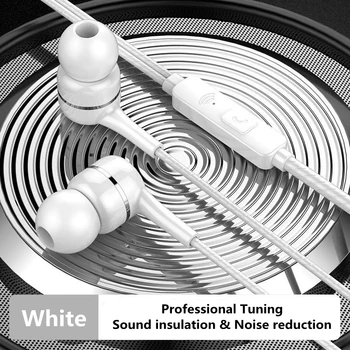 Laidinio Ausines Sporto laisvų rankų įranga 1.2 M ausies Deep Bass Stereo 3.5 MM Jack Ausinių W/Mic 