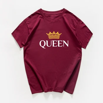Karalienė laišką printted grafinis juokingi marškinėliai vyrams/moterims naujos prarasti hip-hop streetwear atsitiktinis vasaros top tee vyrų drabužiai harajuku
