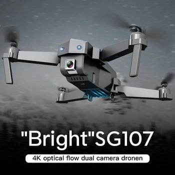 Šviesus SG107 4K Dron Drone Profesional Su HD Dual Camera Optinio Srauto Mini Kabrioleto Drone Brushless Quadcopter