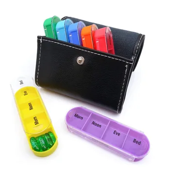 Medicinos Nešiojamų Tablečių Dėžutės Maisto kokybės Plastiko 7 Dienas, Verta Tabletes Sąsiuvinis Medicina Lauke Travel Weekly Tablečių Dėžutė Organizatorius Atveju