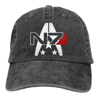 N7 Aljanso Beisbolo Kepurės su Snapeliu Bžūp Mass Effect Commander Shepard Žaidimas Saulės Pavėsyje, Kepurės Vyrams