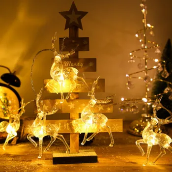 20LED Elnių LED Šviesos Stygos Elnias stalinės Lempos Pasakų Girliandą Šviesos Dovana Namų Miegamajame Šalies Dekoravimo Kalėdų Eglutė