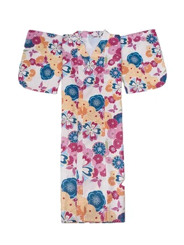 Moteriški Kimono Skraiste Tradicinis Japonijos Yukata Gėlių Spaudinių Vasaros Suknelė Atlikti Dėvėti Cosplay Apranga