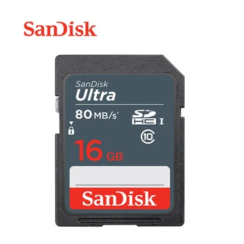 SanDisk Ultra SD Kortelė 16GB 32GB 64GB 128GB 256 GB SDHC SDXC Atminties Fotoaparato Kortelės 100MB C10 U1 