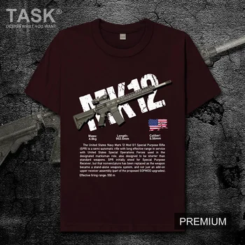 JAV MK12 Šautuvas Ginklai ventiliatorius spausdinimo trumpomis rankovėmis t-shirt mens shootout žaidimas jedi CSGO Half-sleeve tees mados atsitiktinis viršūnės