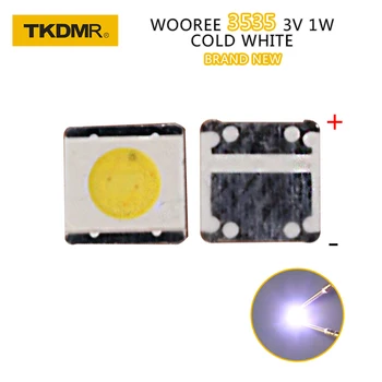 TKDMR 50pcs UŽ WOOREE LED backlight LCD TV granulių 3 V 1.85 M 3535 LED SMD Lempa granulių 3535 šalta balta nemokamas pristatymas