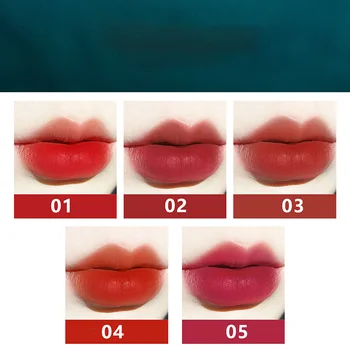 5 Spalvos Matinis Lūpų ilgalaikis Vandeniui atsparus Makiažas Kinų Stiliaus Raudonos spalvos Matinis Mirguliavimas Aukštos kokybės Kosmetikos Lūpų dažai