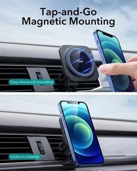 ESR Magnetinio Automobilinis Laikiklis iPhone 12 Pro Max Mini Magnetinio Telefono Kalno Stovi HaloLock Automobilių Oro Angos Magnetas Kalno Lopšys