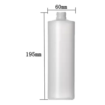 500ml tuščių plastikinių minkštas butelis ,natūralios spalvos HDPE cilindrų turas su juoda/balta Užraktas Siurbliai