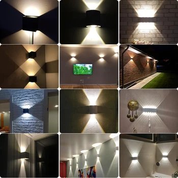 LED Sieniniai Šviestuvai Vidaus Sienos, Šviesos, IP65 Vandeniui Aliuminio Patalpų ir Lauko Apšvietimo Sienos Lempos Išorės Sienos Žibintai Kambarį