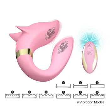 Klitorio Vibratorius G Spot Nešiojami Vibratoriai C Formos Stimuliatorius Suaugusiųjų Sekso Žaislai su Nuotolinio Valdymo Moterims ir Poroms