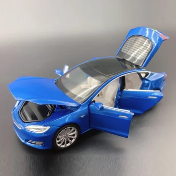 Naujas 1:32 Tesla MODEL S Lydinio Automobilio Modelį Diecasts & Žaislinės Transporto priemonės Žaislinius Automobilius Vaikas Žaislai Vaikams Dovanos Berniuko Žaislas raudonas automobilis