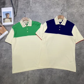 Vyriški T-Shirt 2021 M. Vasarą Susiuvimo Amatų Retro Stiliaus Medvilnės Polo Marškinėliai, Geros Kokybės