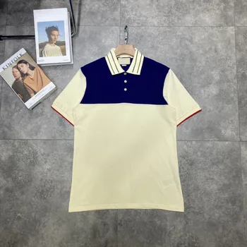 Vyriški T-Shirt 2021 M. Vasarą Susiuvimo Amatų Retro Stiliaus Medvilnės Polo Marškinėliai, Geros Kokybės