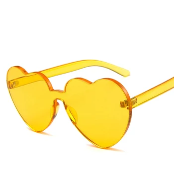 2021 Širdies formos Lady Akiniai nuo saulės Moterims, Saldainiai Spalvos Plastiko Objektyvas Saulės Akiniai Classic Vintage Oculos De Sol Feminino