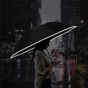 Youpin Sulankstomas Skėtis Atspindinčios, LED Šviesos Automatinis Skėtis Nešiojamų 2-3 Žmonės Naudoja Vėjo skėtį nuo saulės Su Oda Padengti