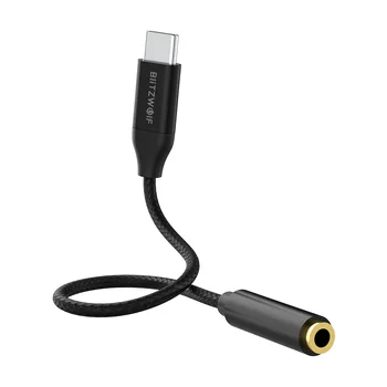 BlitzWolf BW-AA2 USB C iki 3,5 mm Audio Ausinių Adapteris Raktu 