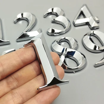 5cm 3D ABS Plastiko Durų Skaičius Apnašas Namo Numerio Lipdukas Pasirašyti Apkalos Vartų 0 iki 9 Numerio plokštelę Viešbutis Namų Lipdukas Durų Etiketės