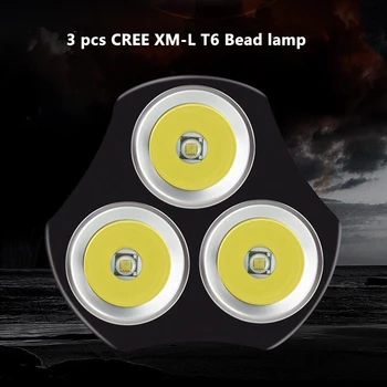 Litwod LED Žibintuvėlis 3PCS XML T6 Įkraunamas Žibintuvėlis 6000LM 3 Modelio Galinga Lemputė Aliuminio, atsparus Vandeniui Nešiojamas Šviesos Ranka Lempa