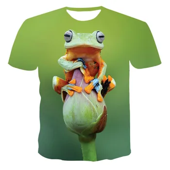 3D spausdinimo T-shirt 2021 mados kūrybos gyvūnų spausdinti marškinėliai vasaros berniukas ir mergaitė cute mažylis trumparankoviai marškinėliai