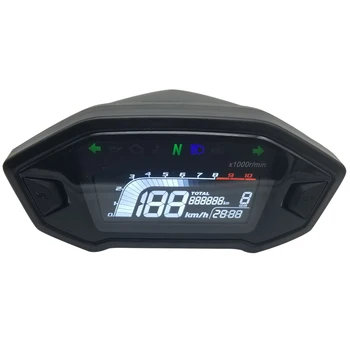 2020 Naują stilių VA ekrane aiškiai saulė motociklo LCD spidometras septynių spalvų apšvietimą pasirinktinai apšvietimo skaitmeninė odemeter